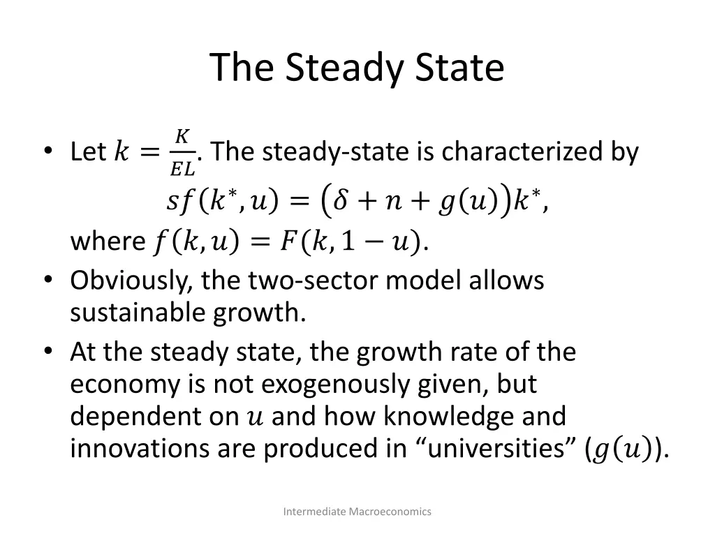 the steady state 1
