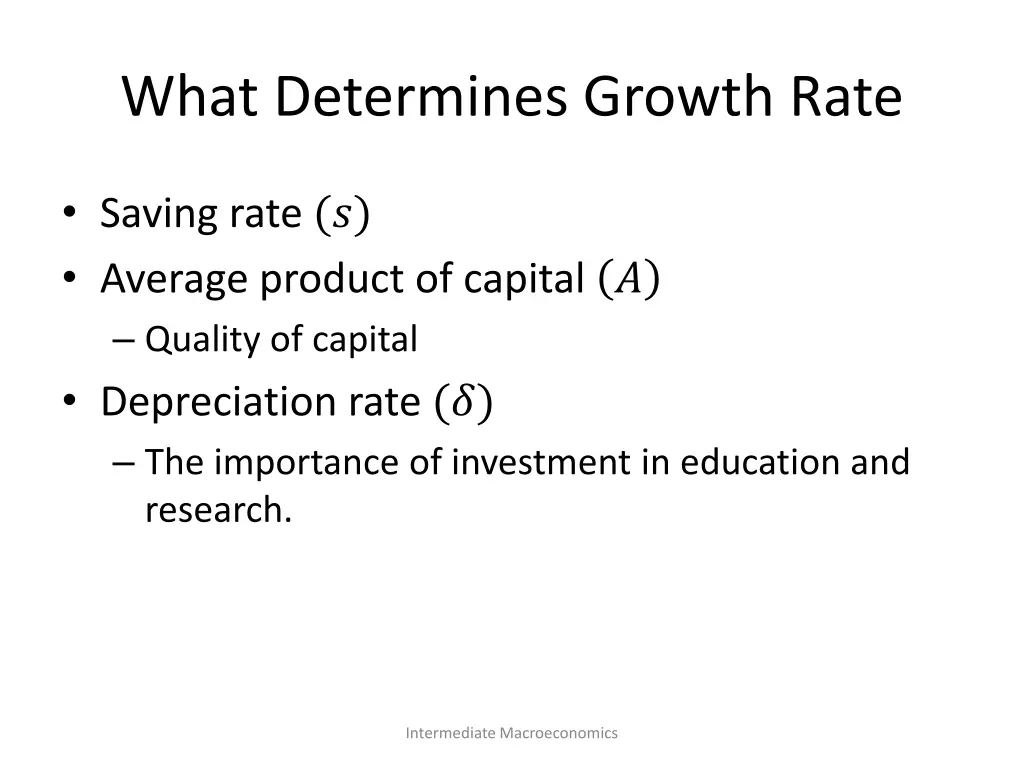 what determines growth rate