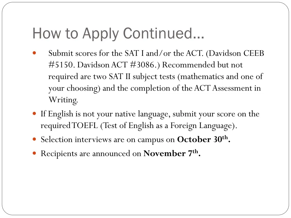 how to apply continued