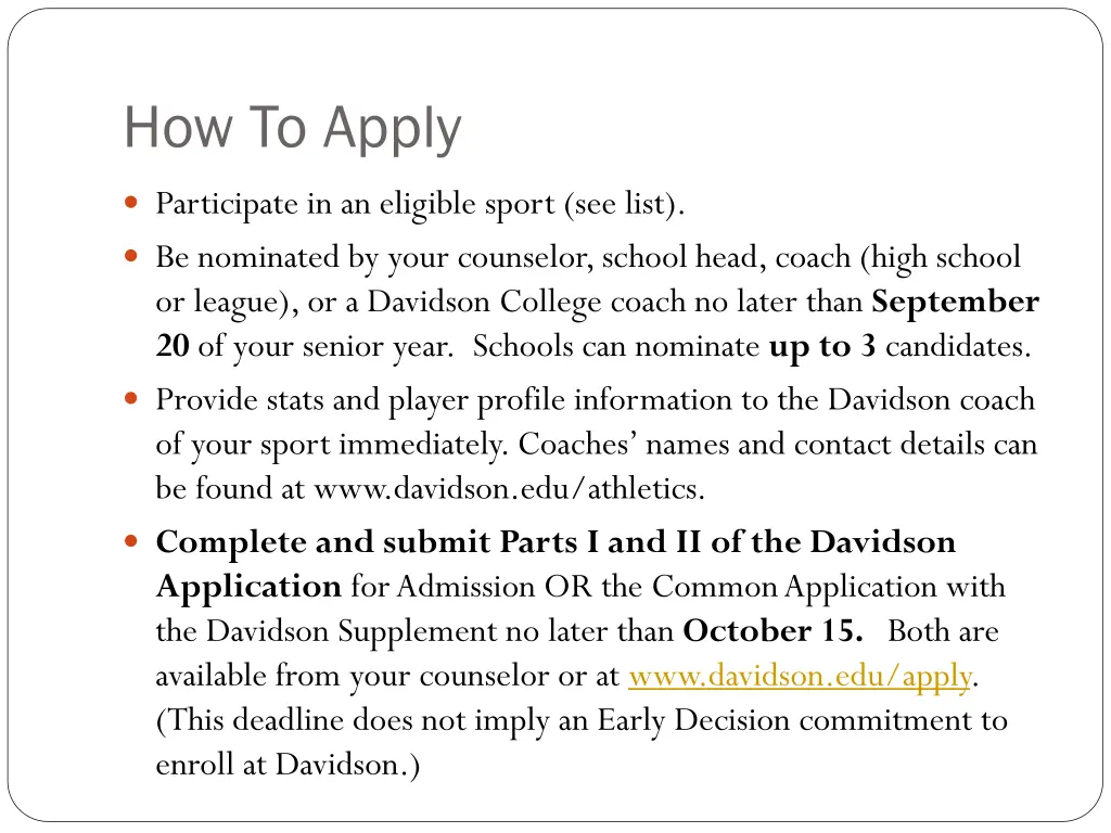 how to apply