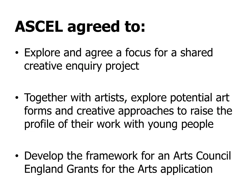 ascel agreed to