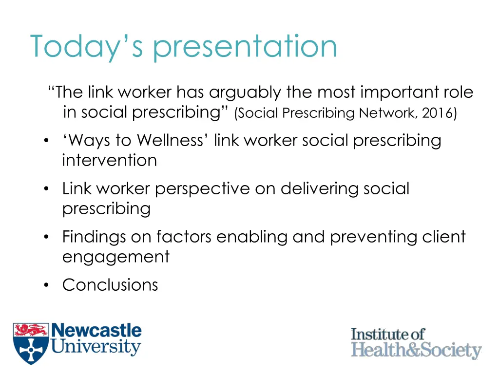 today s presentation