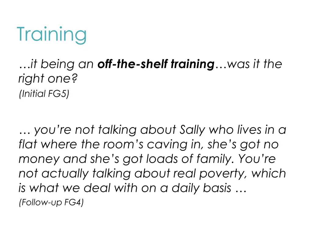 training