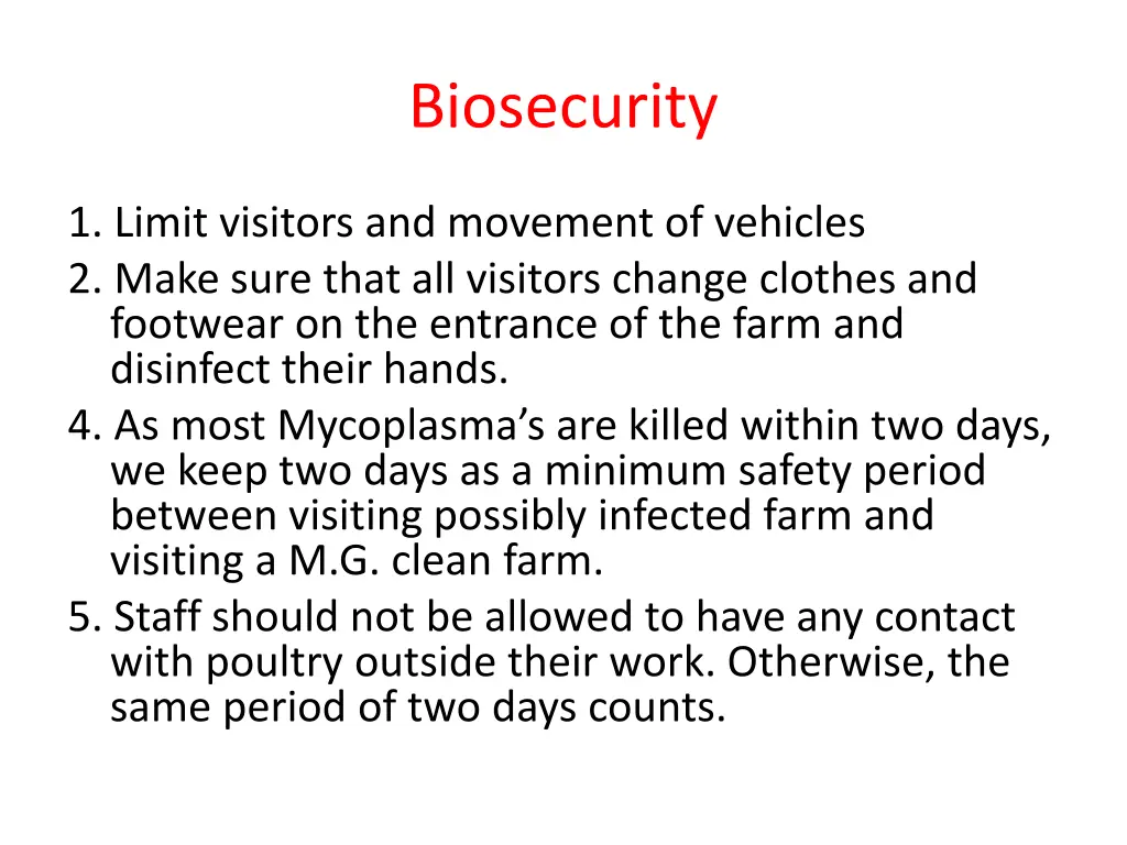 biosecurity