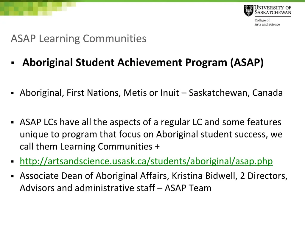 asap learning communities