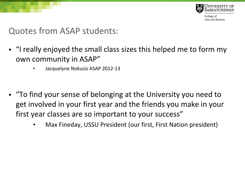 quotes from asap students