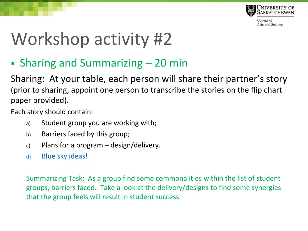 workshop activity 2