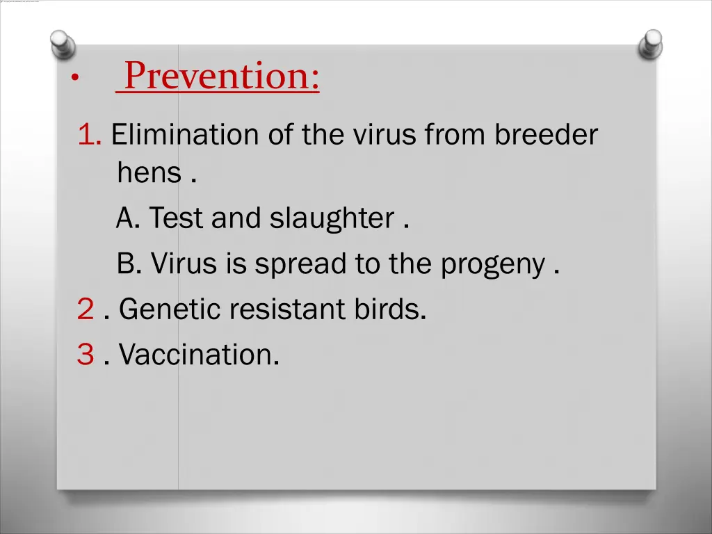 prevention