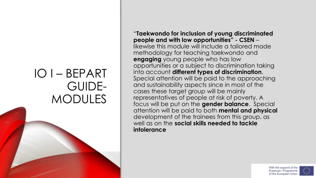 taekwondo for inclusion of young discriminated
