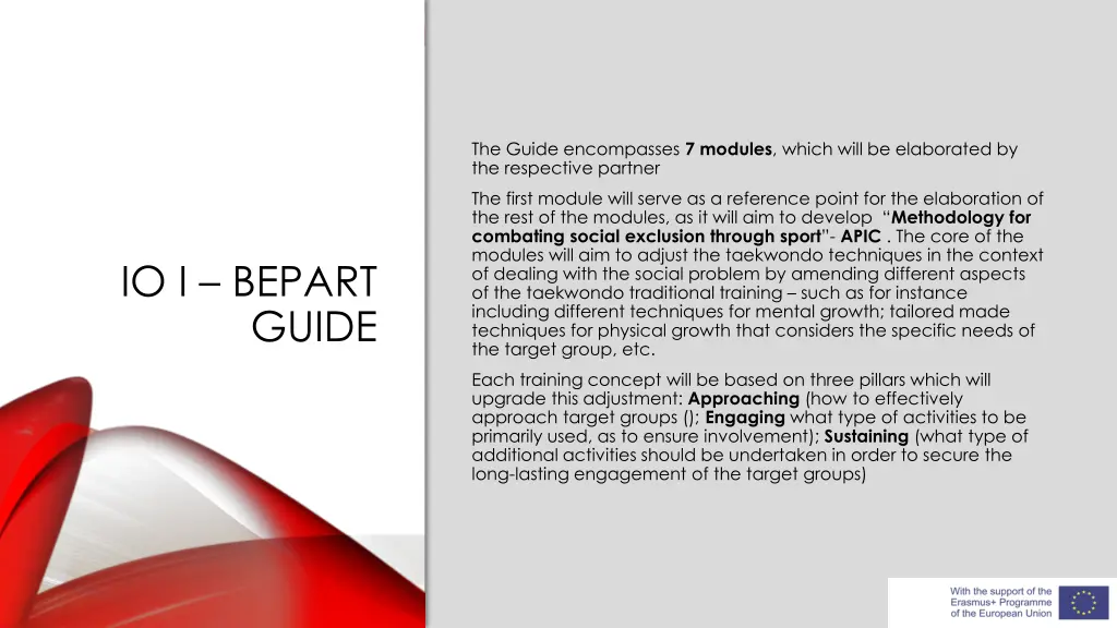 the guide encompasses 7 modules which will
