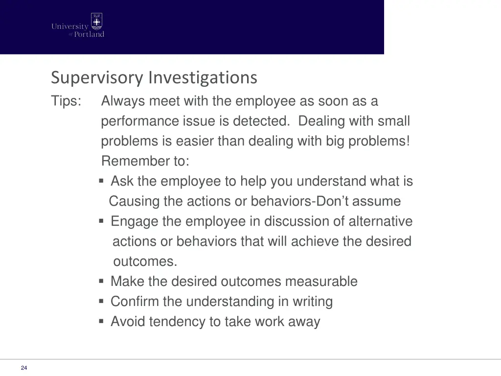 supervisory investigations tips always meet with