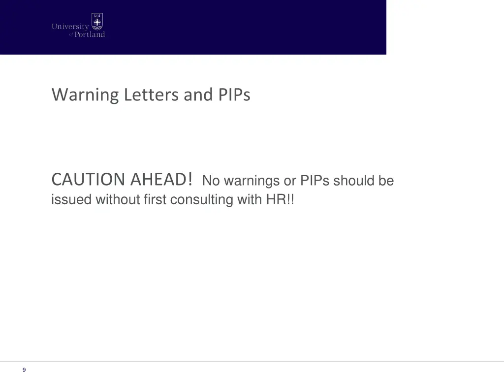 warning letters and pips