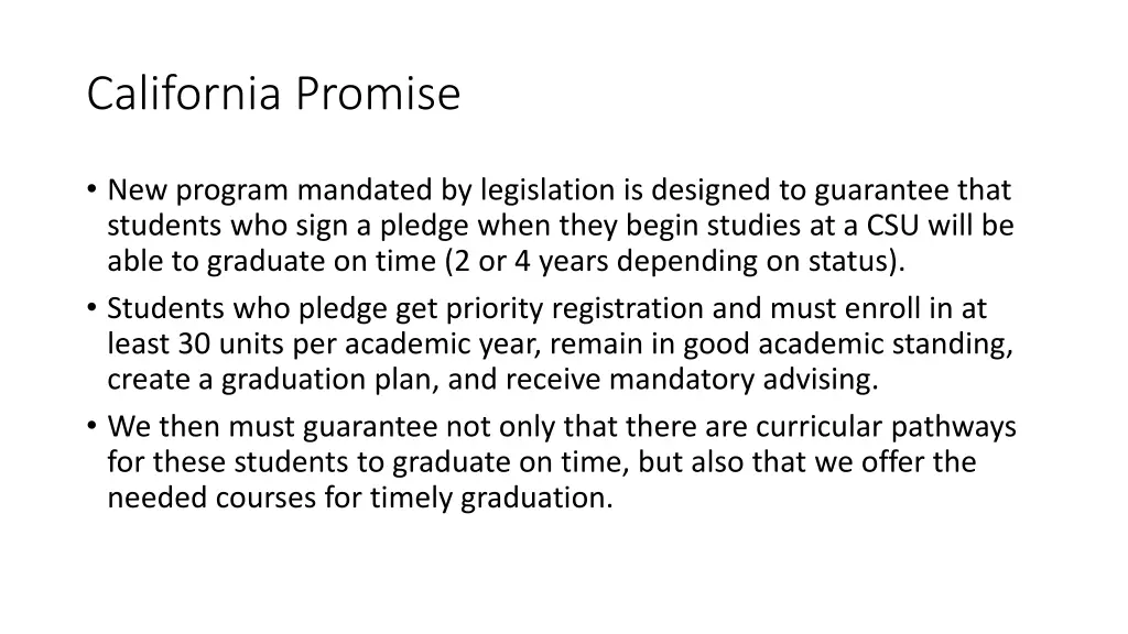 california promise