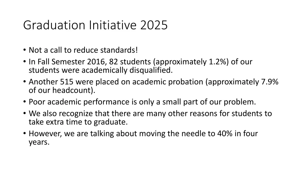 graduation initiative 2025