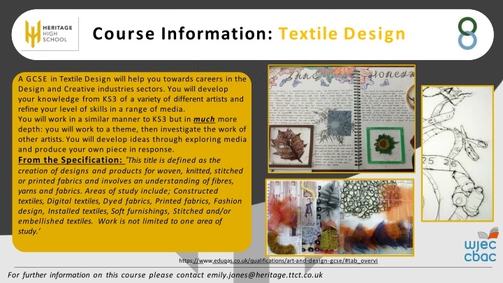 course information textile design