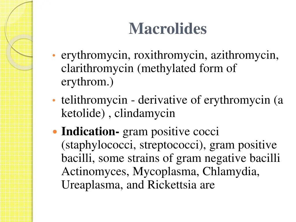 macrolides