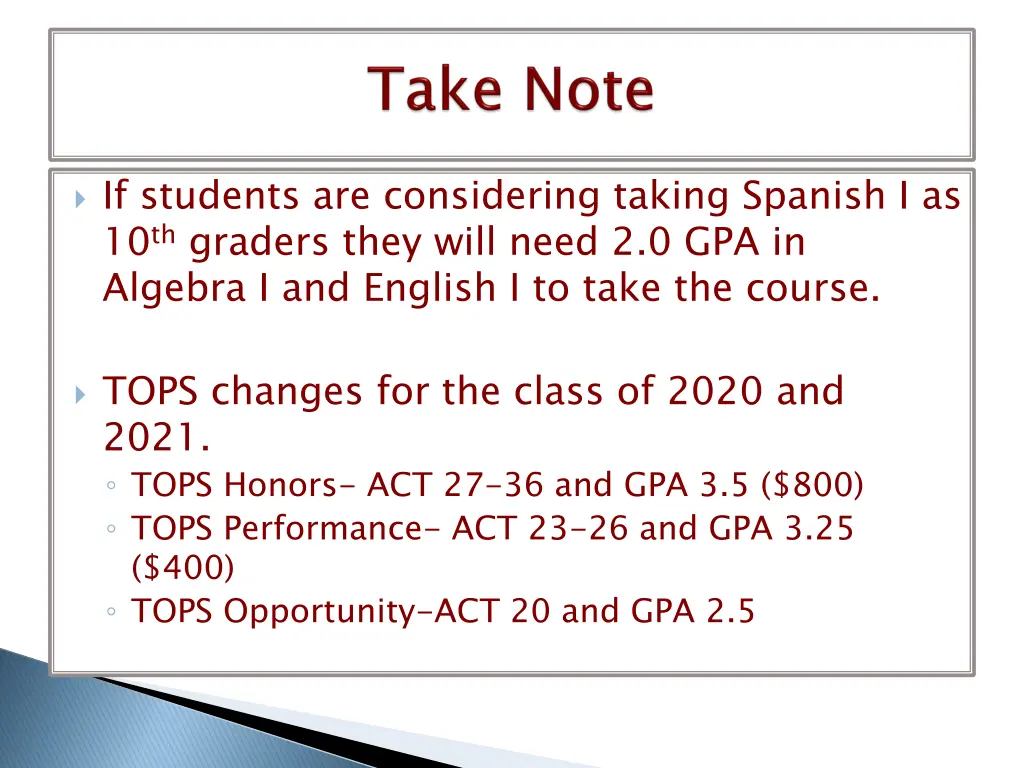 if students are considering taking spanish