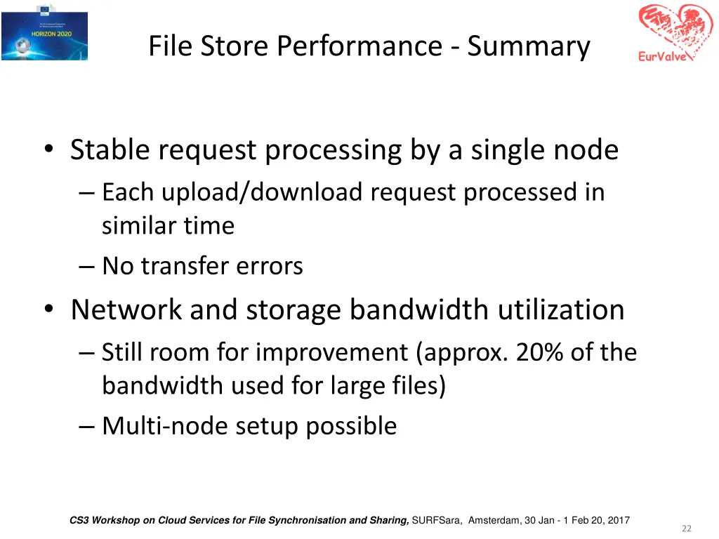 file store performance summary