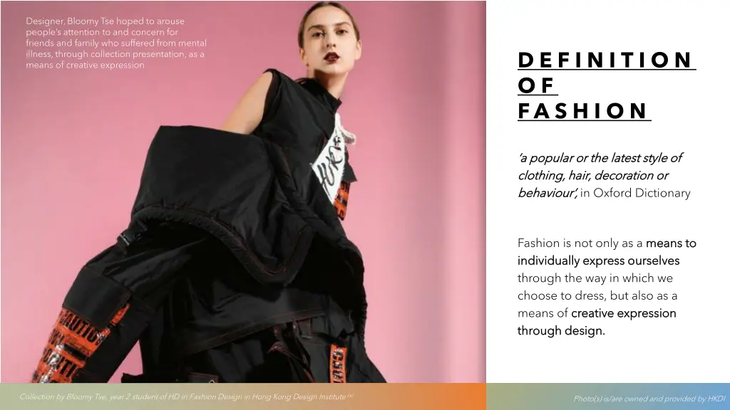 designer bloomy tse hoped to arouse people