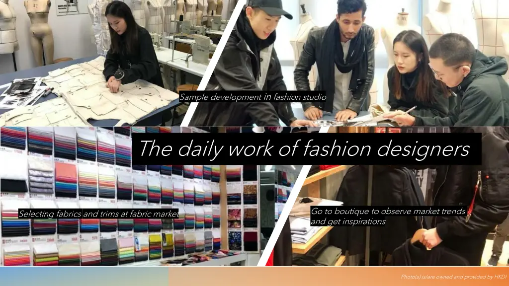 sample development in fashion studio