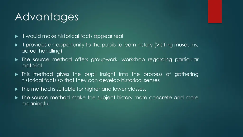 advantages