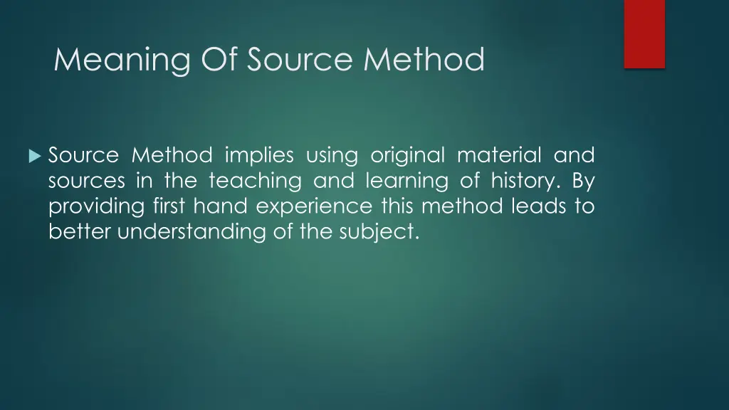 meaning of source method
