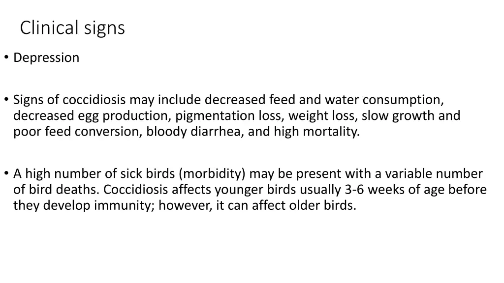 clinical signs