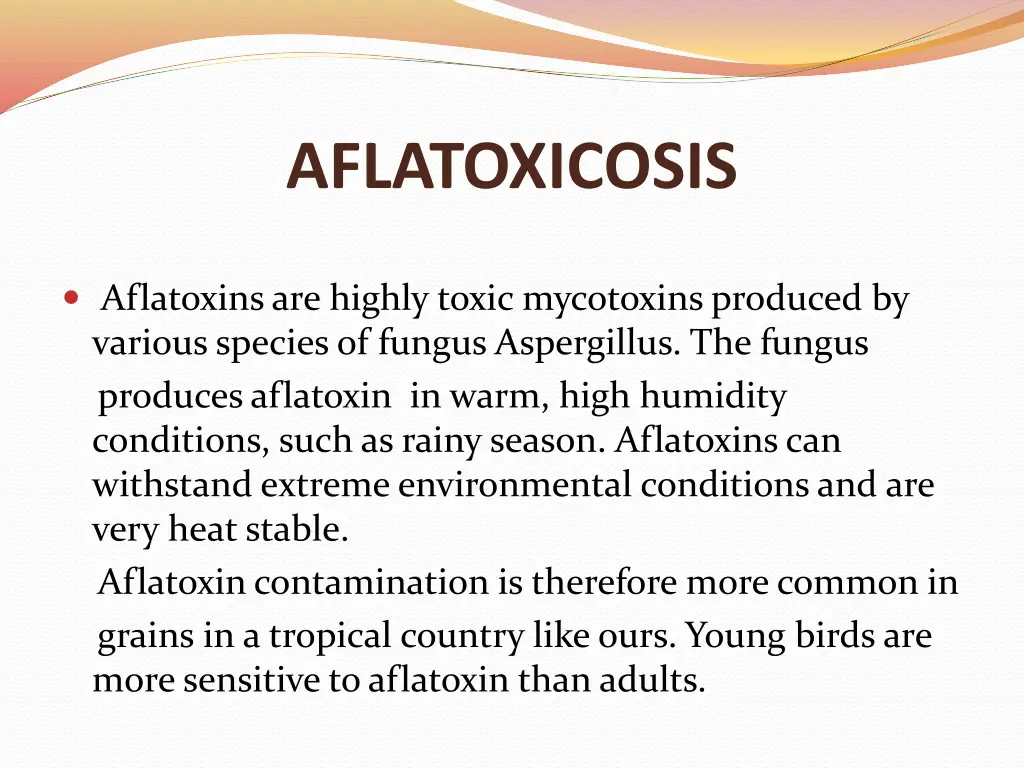 aflatoxicosis