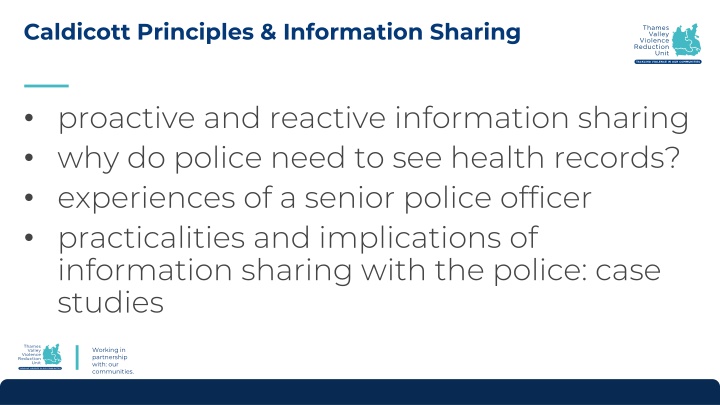 caldicott principles information sharing
