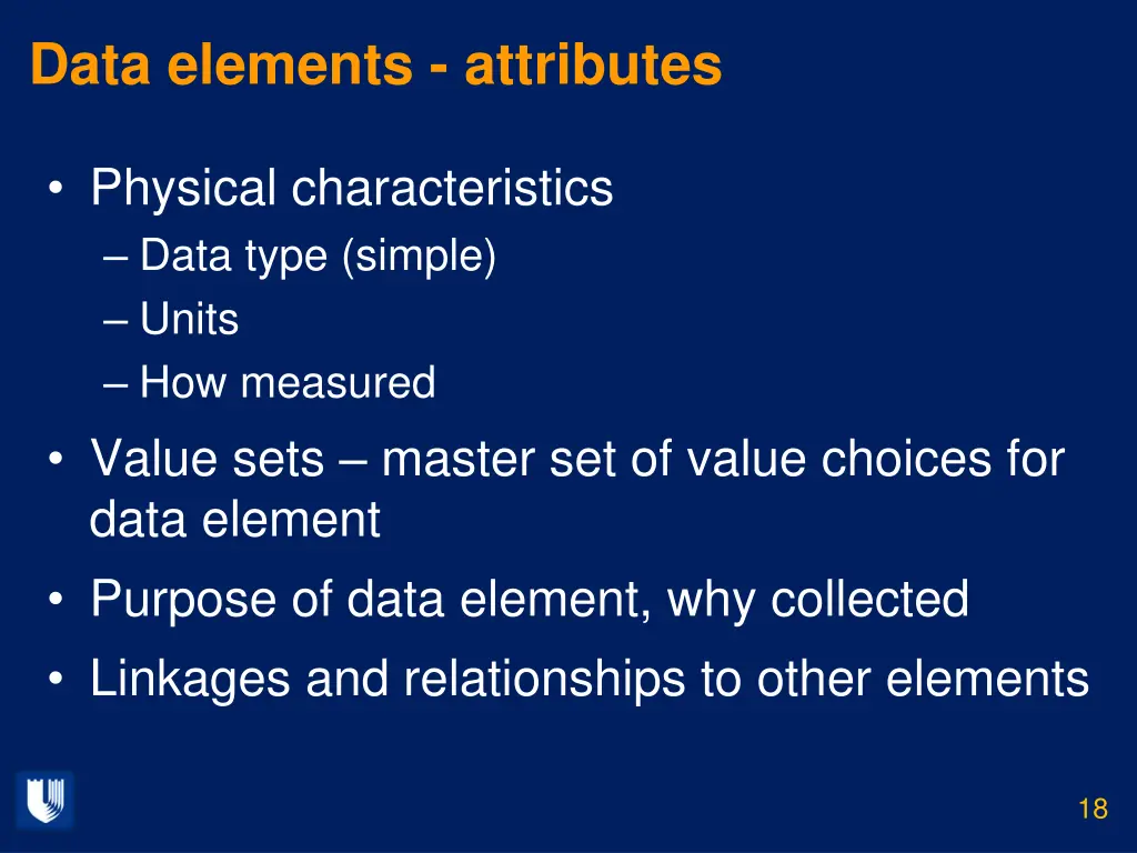 data elements attributes 2