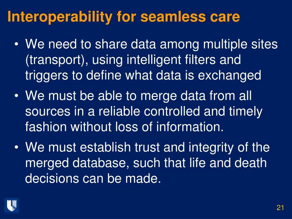 interoperability for seamless care 1