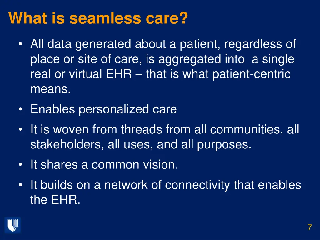 what is seamless care 1
