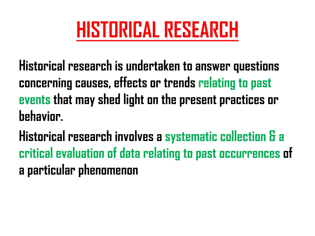 historical research 1
