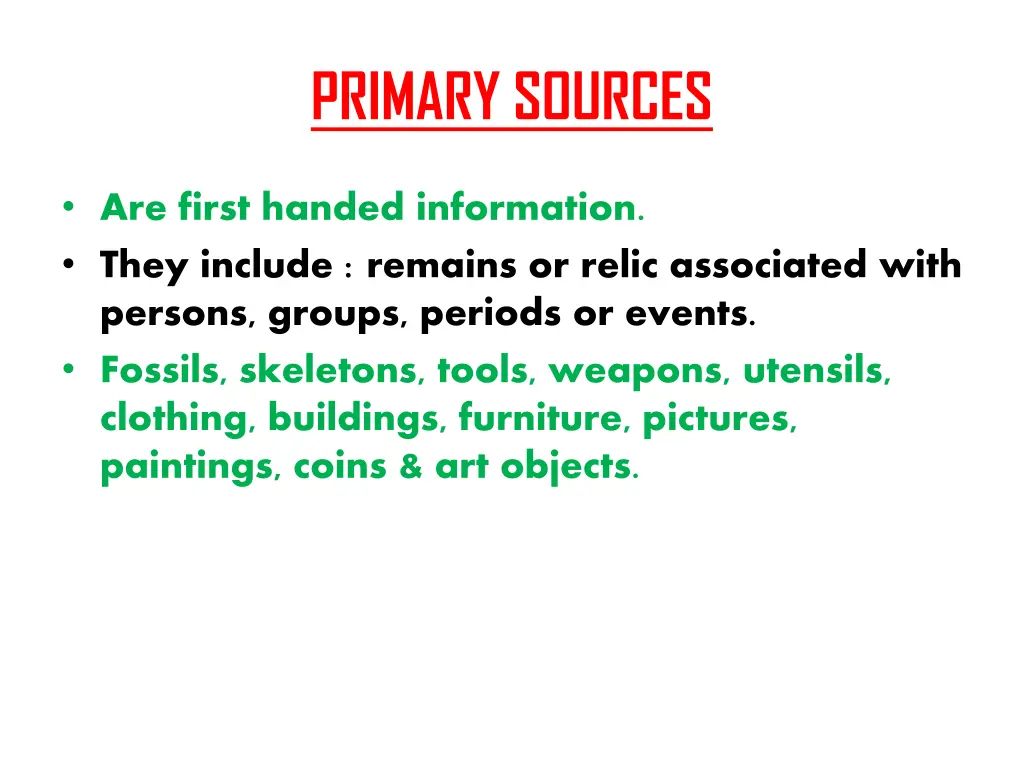 primary sources