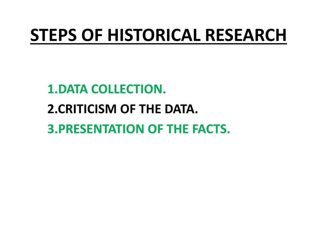 steps of historical research