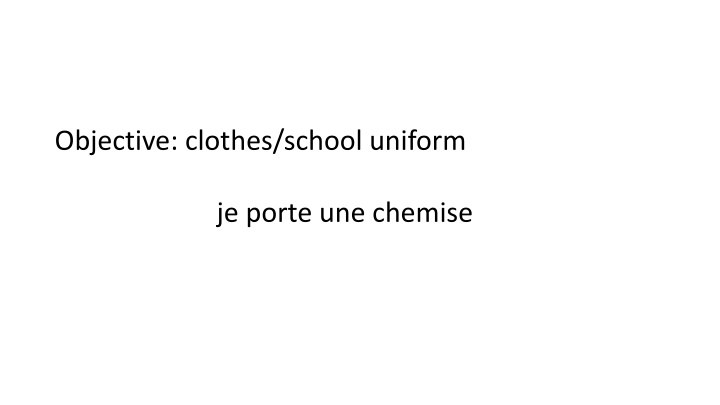 objective clothes school uniform