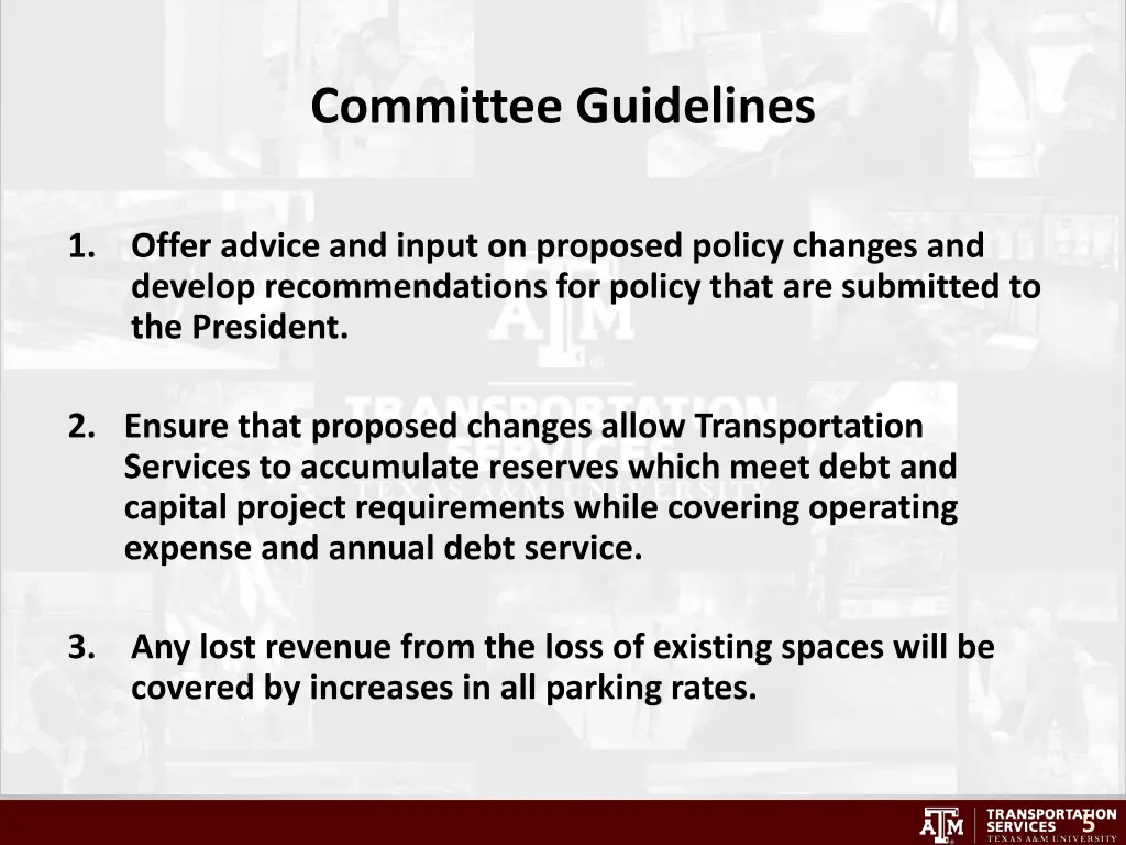 committee guidelines