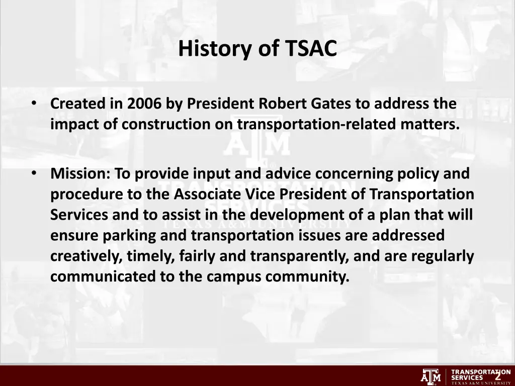 history of tsac