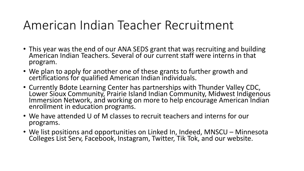 american indian teacher recruitment