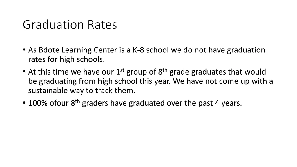 graduation rates