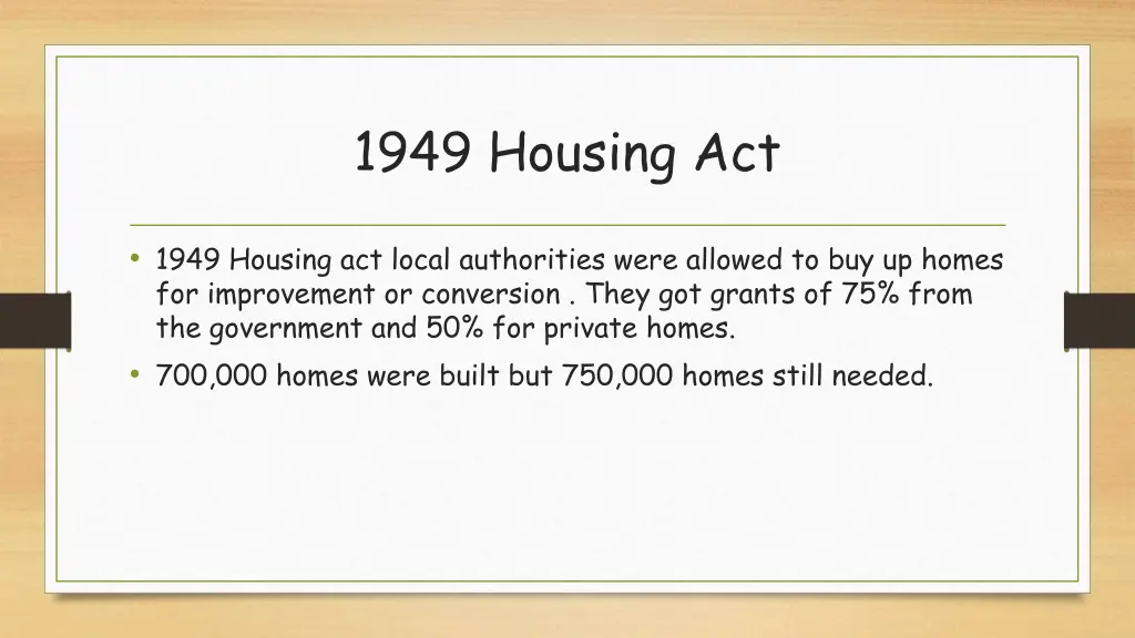 1949 housing act