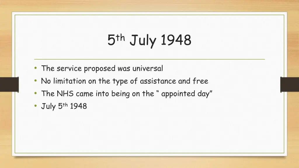 5 th july 1948 1