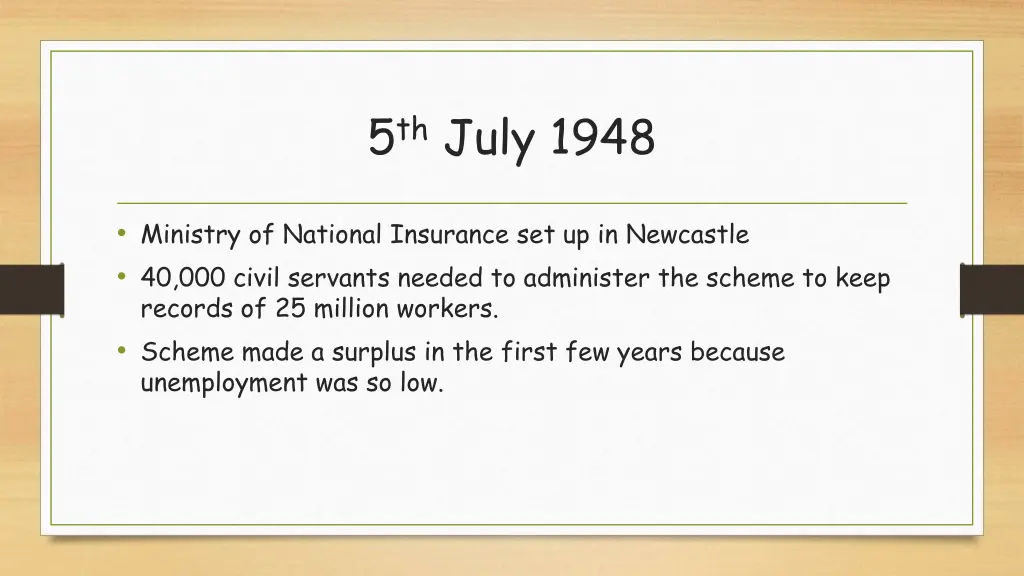 5 th july 1948