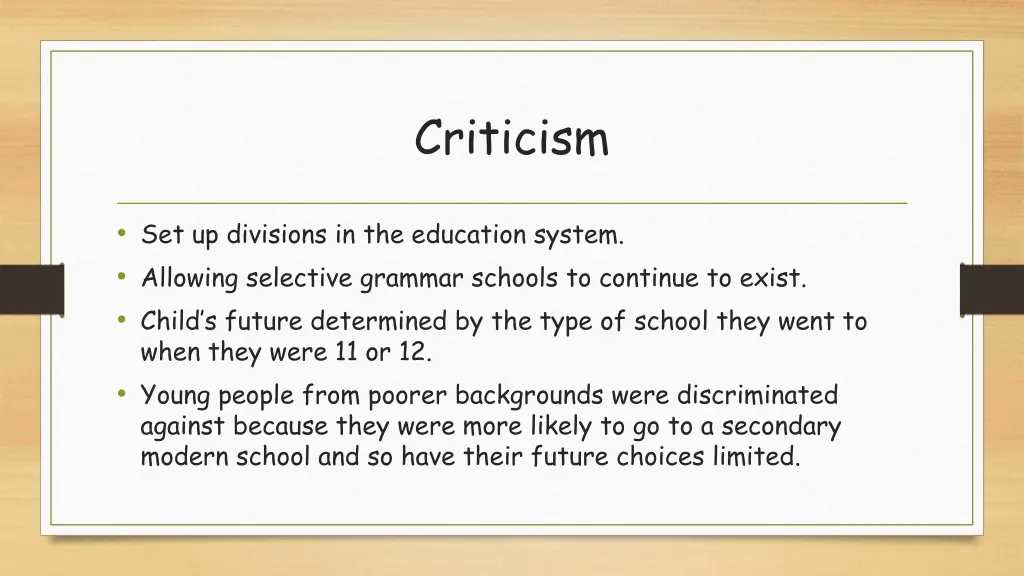 criticism