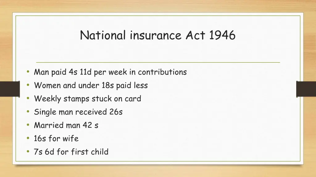 national insurance act 1946