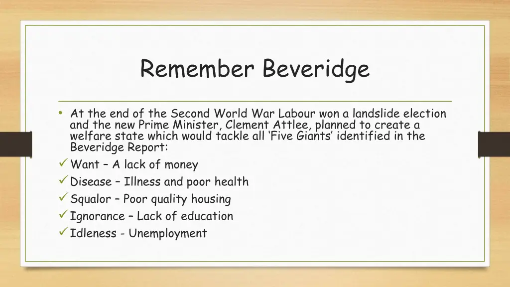 remember beveridge