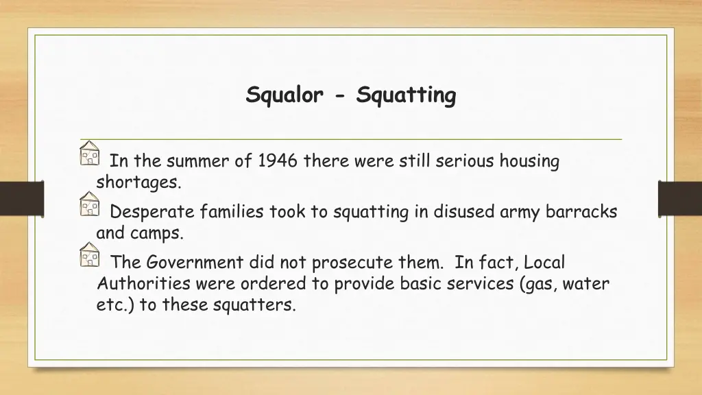squalor squatting