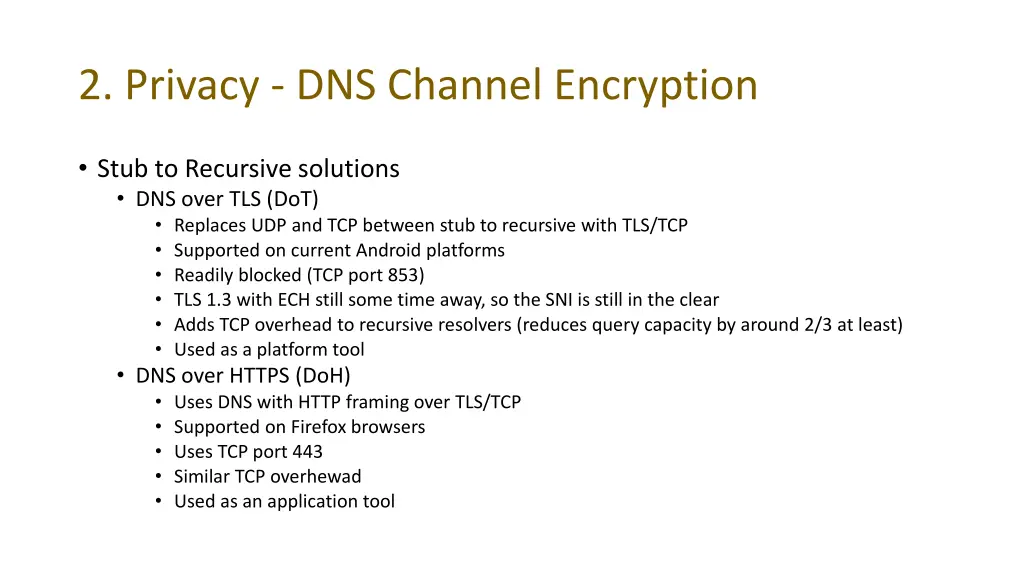 2 privacy dns channel encryption