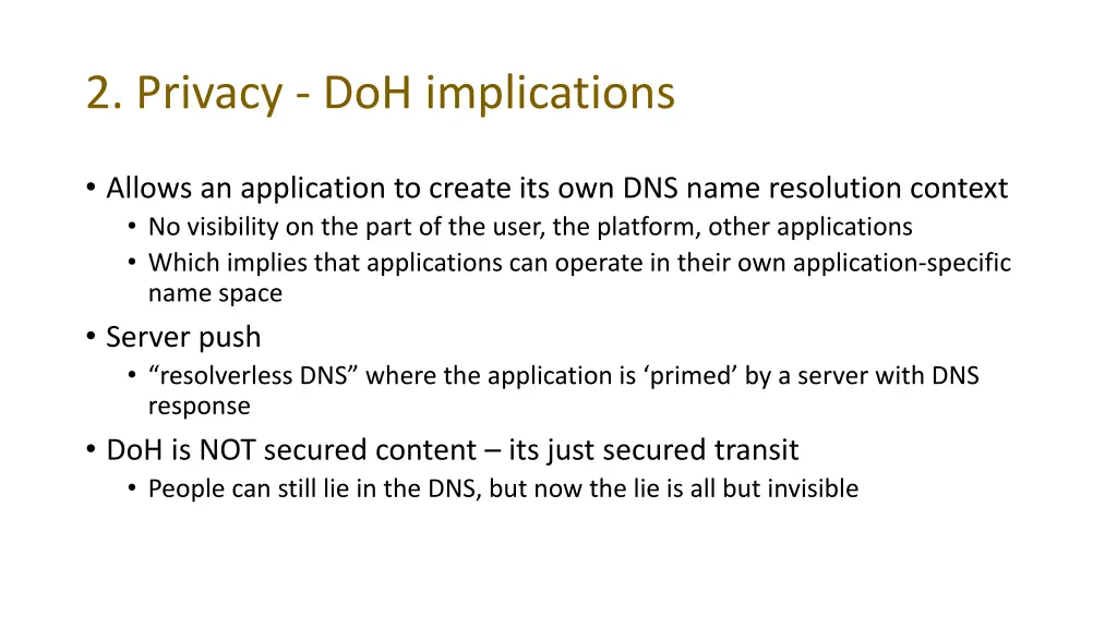 2 privacy doh implications