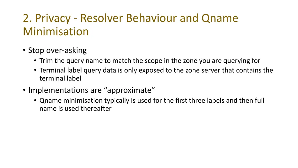 2 privacy resolver behaviour and qname